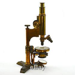Large Bausch & Lomb Antique Historic Brass microscope 17 x 7 x 7 inches
