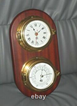 Large Size Sewills Of Liverpool Admiralty Ships Bulkhead Barometer & Clock