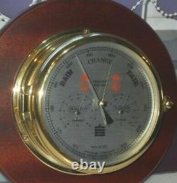 Large Size Sewills Of Liverpool Admiralty Ships Bulkhead Barometer Thermo Hygro