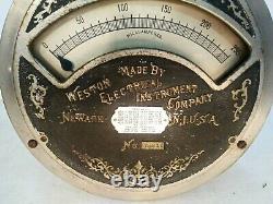 Large antique Weston ammeter Weston electrical instrument company no 35331 gauge