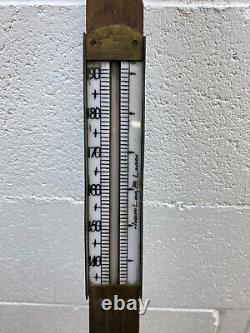 Largeb Antique Victorian Joseph Long Ltd London Stick Thermometer