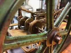 Late 1800's Steam Engine Desktop Model Finely Engineered Beautiful Patina