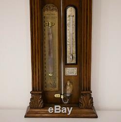 Late Victorian Admiral Fitzroy Barometer By Eg Wood Of London