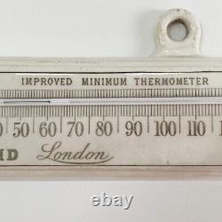 Late Victorian Porcelain Minimum Thermometer By Dollond London