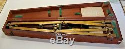 Late Victorian mahogany cased brass pantograph made by ELLIOTT BROS LONDON