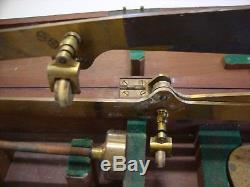 Late Victorian mahogany cased brass pantograph made by ELLIOTT BROS LONDON