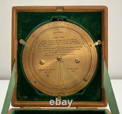 Leather Cased Forecasting Aneroid Barometer With Forecaster By Negretti & Zambra