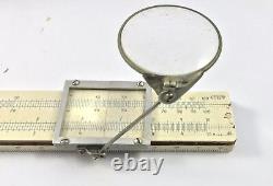 Lovely Sliding Ruler With Magnifying In Box