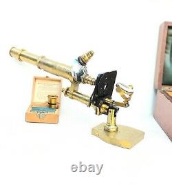 MEDICAL ANTIQUE lot of 3 microscopes very rare scientifiques Nachet Newton tsf