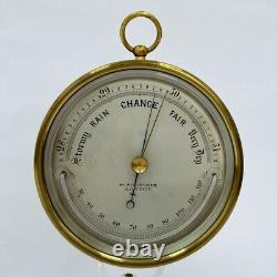 MID Victorian Aneroid Barometer By Pillischer Of Bond Street London