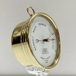 MID Victorian Brass Cased Aneroid Barometer By Negretti & Zambra London