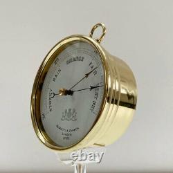 MID Victorian Brass Cased Aneroid Barometer By Negretti & Zambra London