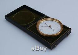 MID Victorian VIDI Aneroid Barometer In Original Leather Presentation Case