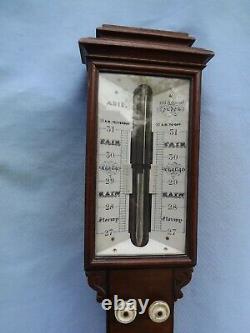 Mahogany Stick Barometer By Adie The Strand London C1900/10