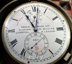 Mahogany Two-Day c1920 Marine Chronometer, Dobbie McInnes Ltd, Glasgow