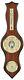 Mahogany Veneer Wooden Banjo Wall Mounted Barometer Thermometer Hydrometer 1607