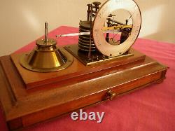 Mahogany cased antique barograph almost certainly by Short & Mason