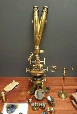 Microscope Charles Collins Grand Harley Binocular Fully Loaded Fine