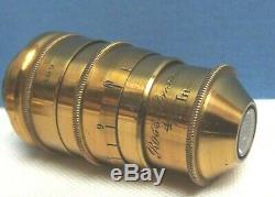 Microscope Objective Ross 4/10th Inch Compensating Lacquer Brass Fine