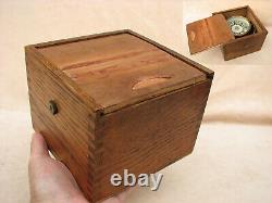 Mid 19th century Mariners small boat gimbaled compass in jointed oak box