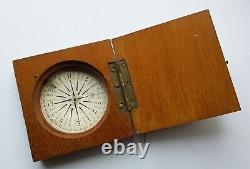 Mid Victorian Wood Pocket Compass