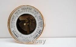 Mid-victorian Open Dial Holosteric Aneroid Barometer By Naudet (pnhb)