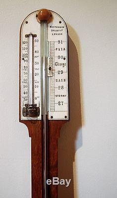 Mid-victorian Rosewood Stick Barometer By Newton & Co, 3 Fleet Street, London