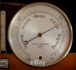 Mid-victorian Weather Station Or Self Recording Aneroid Barometer By Negretti &