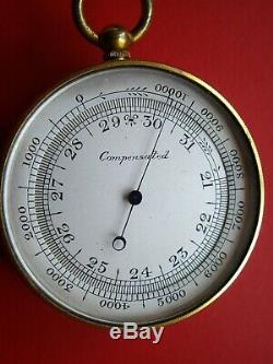 Miniature Double Sided Pocket Barometer Altimeter Thermometer Compass Compendium