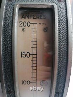 NCS AMPERES METER 0 200 AMPS Large Vintage Amp Meter 270mm x 275mm x 95mm