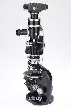 NIPPON / Nikon Model S Polarising MICROSCOPE PFM CAMERA attachment and 35mm body
