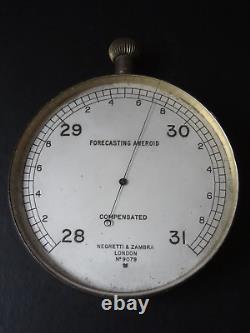 Negretti & Zambra London No 9079 Forecasting Aneroid Compensated Barometer