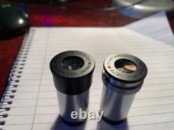 Nice Pair of Leitz 10x Periplan Microscope Eyepieces 23mm Diameter Fitting