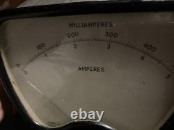Old Electric Meter Instrument VOLTS AND AMPERES