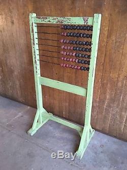 Old School Vintage Antique Industrial Chic Abacus Calculator Freestanding Kids