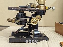 Old Vintage LEITZ WETZLAR Microscope In Wooden Box