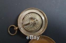Old compass pocket sundial late 1800s