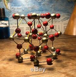 Original GERMAN vintage molecule model of RUTILE / TIANIUM OXIDE 1955