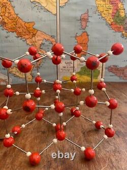 Original Vintage Crystal Molecule Model Of Ice H2o Teaching Aid Circa 1965