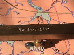 Pantograph Antique Brass Hall Harding Drawing Instrument Rare England Wood Case