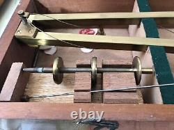 Pantograph Antique Brass Hall Harding Drawing Instrument Rare England Wood Case