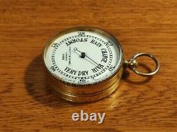 Pocket Barometer by Negretti & Zambra with Enamel Dial. London? 10563