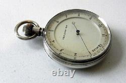 Pocket Watch Pedometer Sterling Silver Hallmark London 1895, silk lined case