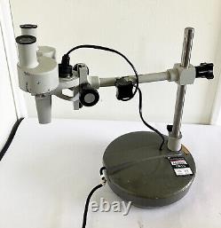 Prior England Long-Arm Binocular Microscope with Wooden Case