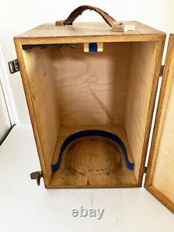 Prior England Long-Arm Binocular Microscope with Wooden Case