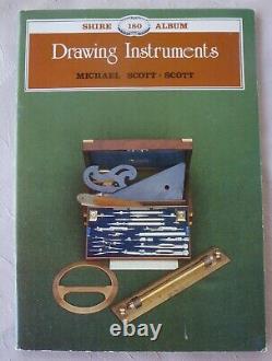 QUALITY CASED SET OF BRASS 19thC DRAWING INSTRUMENTS UNSIGNED WITH SHIRE ALBUM