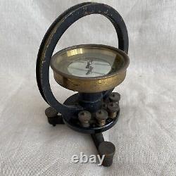 RARE Antique Early PYE Tangent Galvanometer Compass High Quality Equipment 1900