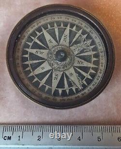 RARE Large Georgian Wood Cased Compass c1820 Spencer Wapping