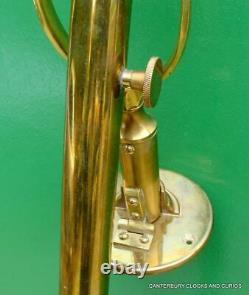 R. N Desterro Lisbon Vintage Ships Marine Gimbaled Brass Stick Barometer