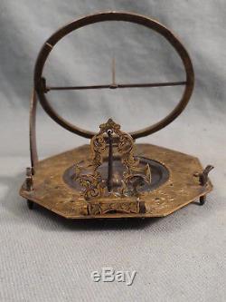 Rare 18th Century Equatorial-Equinoctial Sundial-Compass, Augsburg Dial Timepiece